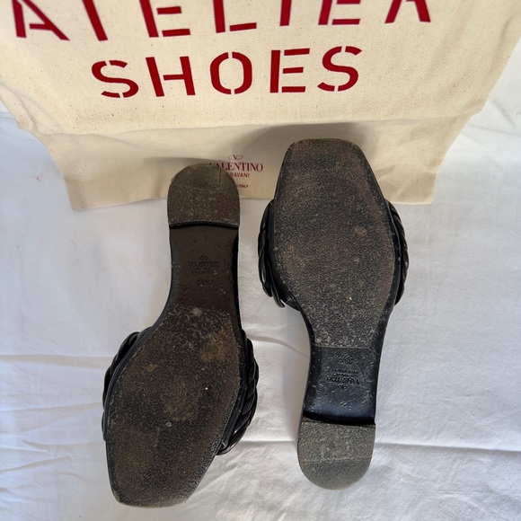 Valentino Gravami Rose Edition Atelier Leather Slides - Picture 3 of 9